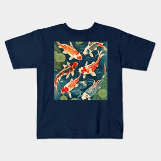 Koi Fish in Ukiyo-e Style Kids T-Shirt